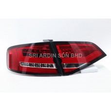 AUDI A4 B8 09-12 Red Clear Light Bar LED Tail Lamp